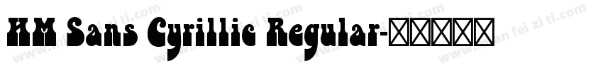 HM Sans Cyrillic Regular字体转换
